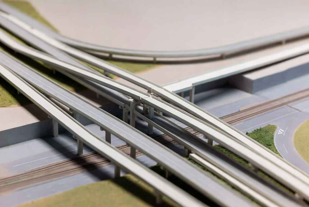 Scale model of a large-scale infrastructure project