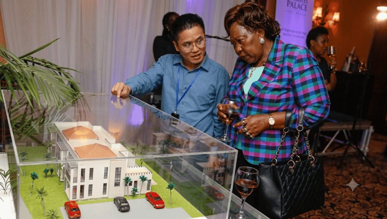 Scale model of a luxury residential palace